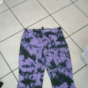 Tie dye flare leg pants